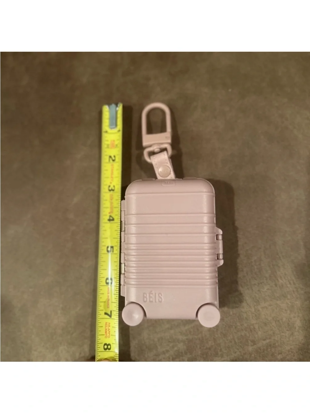 BEIS atlas pink Mini Suitcase Key & AirPod Holder with Clip